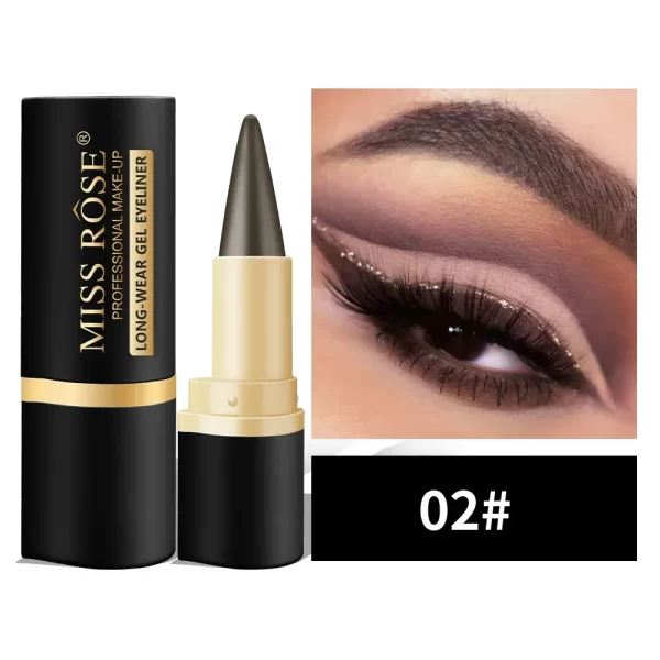 Miss Rose Black Long-Lasting Eye liner Pen Makeup 24-Hour Waterproof Gel Eye Shadow Eyeliner Pencil Kajal Eye Shimmer Cosmetics - Image 9