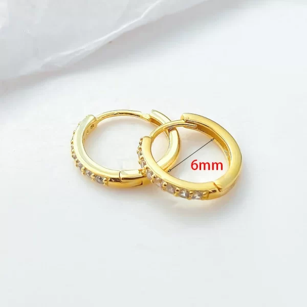 Korean Stainless Steel Round Circle Small Hoop Earrings Women Multicolor Zircon Minimal Punk Cartilage Earring Piercing Jewelry - Image 12