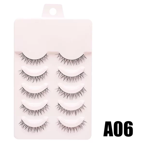 DINGSEN Fake Eyelash Anime Lashes 5 Pairs Little Devil Eyelashes Natural Daily Makeup Manga Eyelashes Clear Band Eyelashes - Image 17