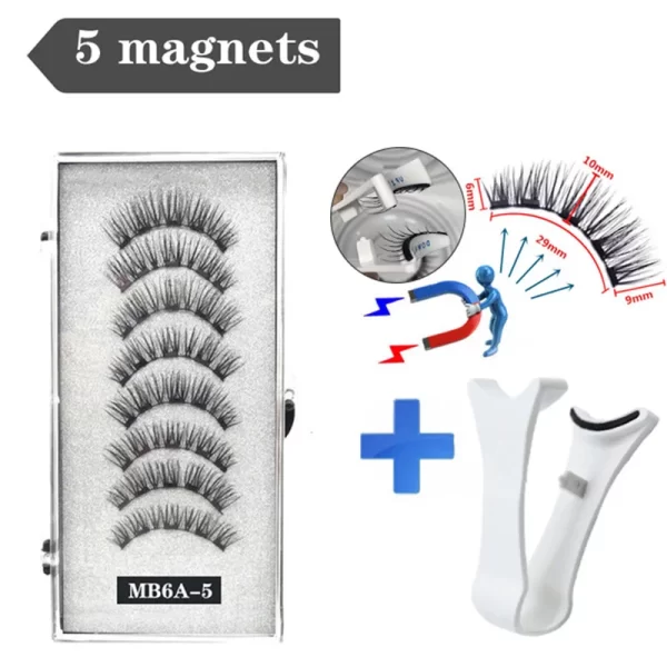 3d Magnetic False Eyelashes Reusable Waterproof Natural Long Lasting Eyelash Extension Tool False Eyelashes New 2024 - Image 20
