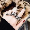 3Pcs Gold Color Silver Color Metal Minimalist Glossy Wide Open Rings Geometric Finger Rings for Women Men Jewelry