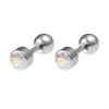 1 Pair Medical Stainless Steel Crystal Screw Round Ball Stud Earrings Ear Bone Nail Cartilage Earring Ear Piercing Body Jewelry - Image 7
