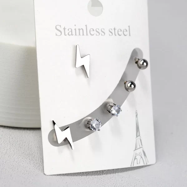Stainless Steel Earrings Small Cute Butterfly Star Moon Heart Stud Earrings Set Punk Piercing Earing Women's Minimalist Jewelry - Image 24
