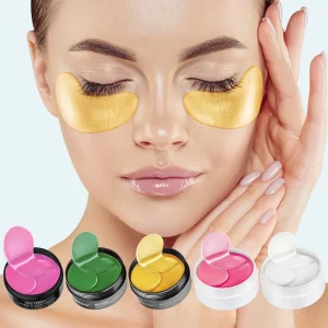 60pcs Under Eye Patches Masks for Puffy Eyes Eye Bags Collagen Hyaluronic Acid Moisturizing Eye Patches