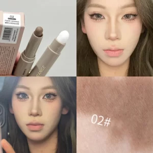Nose Shadow Bronzers Contouring Makeup Pen Natural Grey Brown Three-dimensional Face Matte Shadow Cream Contour With Brush