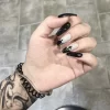 24pcs Artificial Acrylic Nail Art Fake Nails Full Coverage Removable Press on Nails Halloween Pumpkin Skull Moon False Nail Tip - Image 20