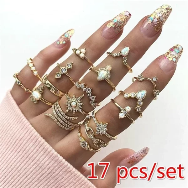 Delysia King 17pcs/set Fashion Ring - Image 2