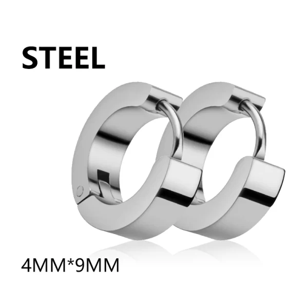 1 Pair Men Women Punk Stainless Steel Ear Circle Earring Simple Ear Buckle Gothic Fashion Jewelry Hot Selling Pop Jewelry - Image 8