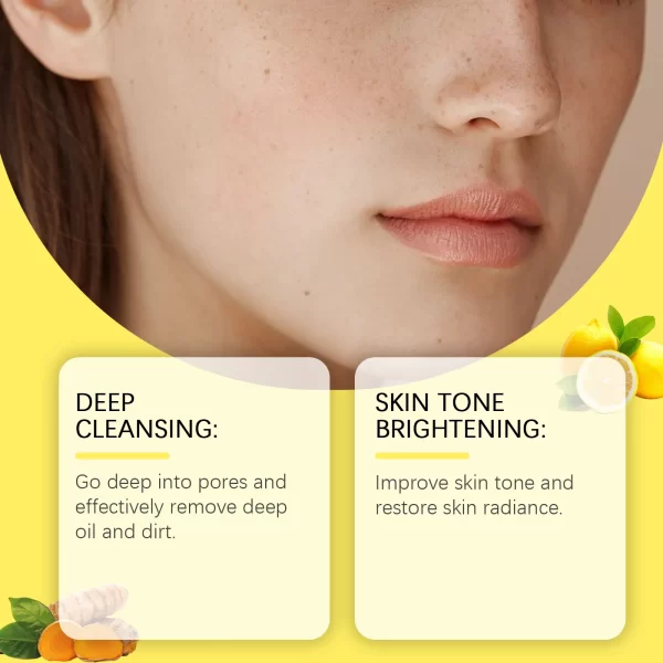 Turmeric Cleansing Pads Facial Exfoliating Makeup Removal Dead Skin Peeling Smooth Skin Shrink Pore Massage Face Washing Sponge - Image 4