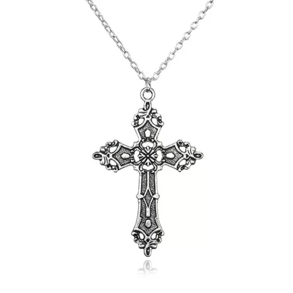 Y2K Punk Crystal Cross Pendant Necklace For Women Men Gothic Clavicle Chain Choker Necklaces Aesthetic Jewelry Bijoux Party Gift - Image 8