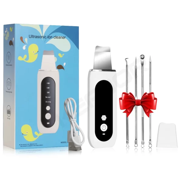 Ultrasonic Skin Scrubber Peeling Blackhead Remover Deep Face Cleaning Ultrasonic Ion Ance Pore Cleaner Facial Shovel Cleanser - Image 9