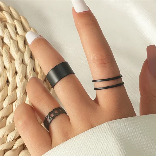 Bohemian Gold Color Cross Wide Rings Set For Women Girl Simple Chain Finger Tail Rings 2022 NEW Bijoux Jewelry Gifts Ring Female - Image 13