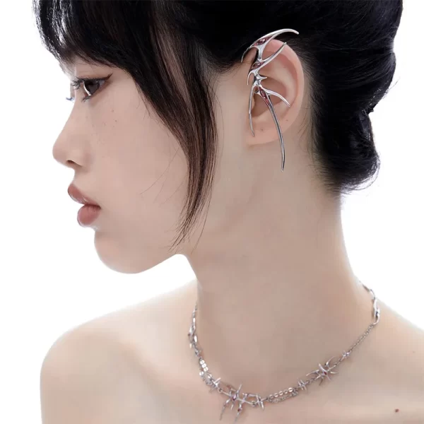 2024 New Blood Butterfly Ear Clip Cyberpunk Style Men's And Women's Jewelry Party Gift - Image 5