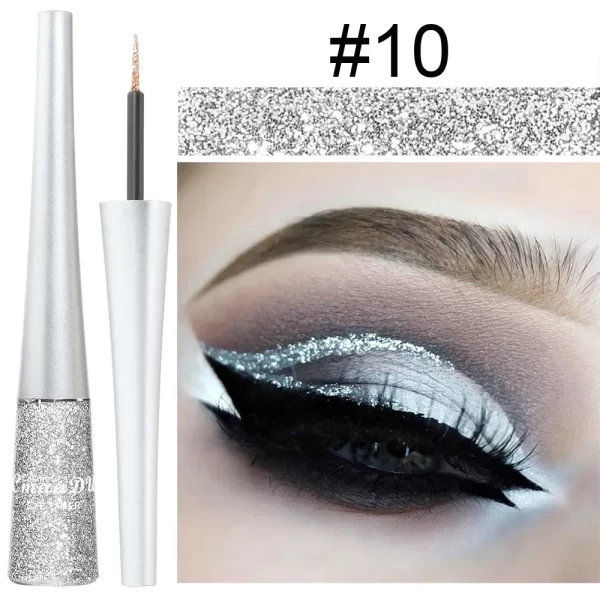 Glitter Liquid Eyeliner Pen Pearlescent Sequins Diamond Bright Shining Eyeliner Waterproof Lasting Eye Shadow Women Cosmetics - Image 10
