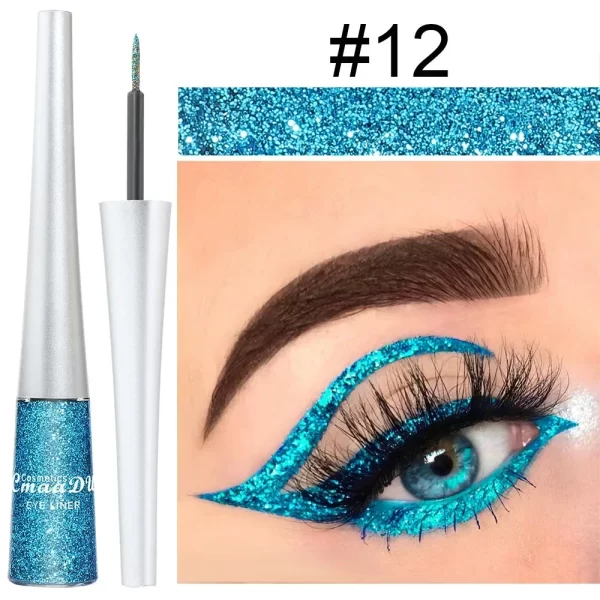 Glitter Liquid Eyeliner Pen Pearlescent Sequins Diamond Bright Shining Eyeliner Waterproof Lasting Eye Shadow Women Cosmetics - Image 5