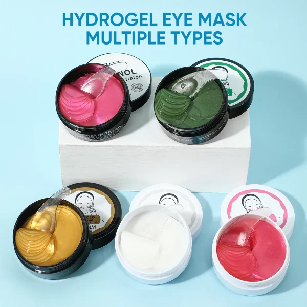 60pcs Under Eye Patches Masks for Puffy Eyes Eye Bags Collagen Hyaluronic Acid Moisturizing Eye Patches - Image 3