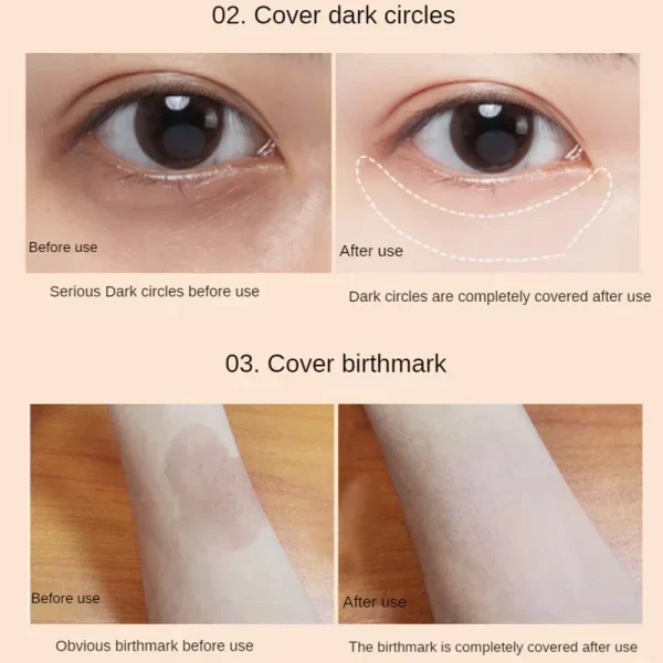 NOVO Brightening Concealer Waterproof Sweat Resistant Strongly Covers Spots Facial Acne Marks Dark Circles Woman Face Makeup - Image 4