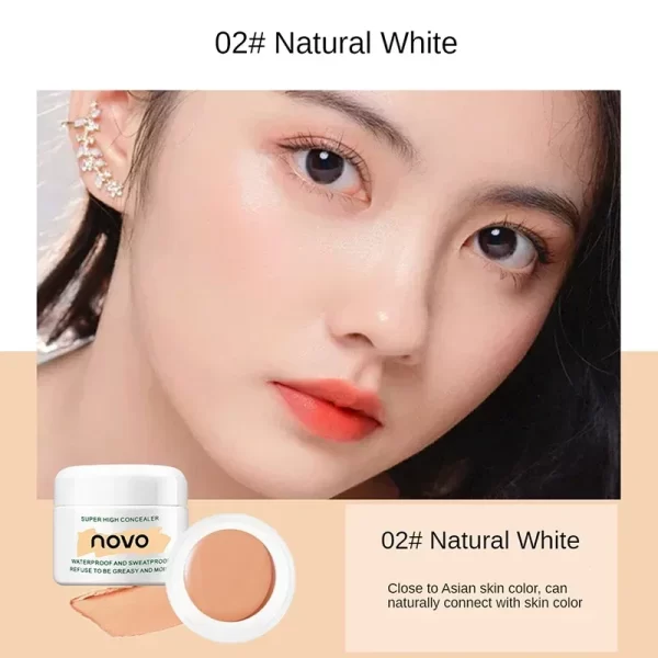 NOVO Brightening Concealer Waterproof Sweat Resistant Strongly Covers Spots Facial Acne Marks Dark Circles Woman Face Makeup - Image 8
