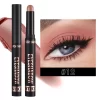 Smoky Dark Blue Eyeshadow Pencil Stick Waterproof Pearlescent 16 Colors Metallic Glitter Eye Shadow Highlighter Pen Makeup Tool - Image 13
