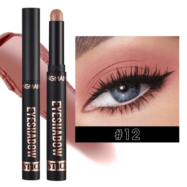 Smoky Dark Blue Eyeshadow Pencil Stick Waterproof Pearlescent 16 Colors Metallic Glitter Eye Shadow Highlighter Pen Makeup Tool - Image 13