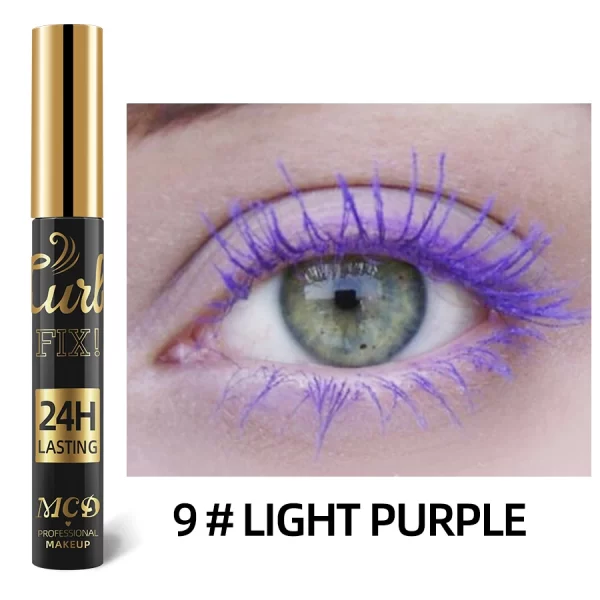 Vibrant Rainbow Color Mascara - 11 Waterproof Shades, Long-Lasting Curl Extension, Ink Formula for Dual-Eyeliner Effect - Quick - Image 7