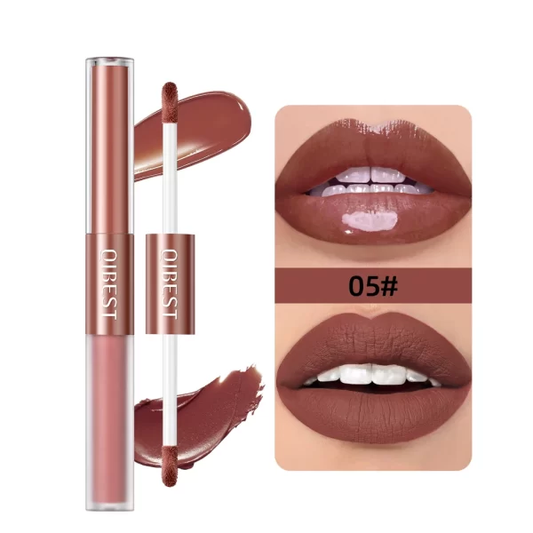 2 IN 1 Double Head Lip Gloss Matte Velvet Red Lip Tint Liquid Lipstick Mirror Gloss Lip Glaze Waterproof Lips Makeup Cosmetics - Image 14