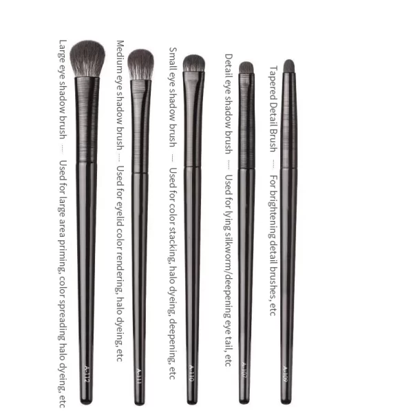 Natural Eye Makeup Brushes Set Eyeshadow Brush Eyebrow Contour Eyeliner Brush Women Eyes Cosmetic Blending Detail Make Up Tools - Image 8