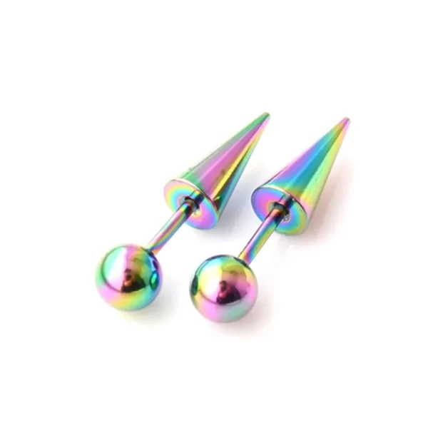 2pcs 16G 316L Stainless Steel Spike Stud Earrings For Women Men,Screw Back Daith Cartilage Tragus Conch Helix Piercing Jewelry - Image 5