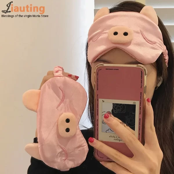 Cartoon Piggy Sleeping Mask Travel Relax Eye Cover For Sleep Shading Eye Eye Patch Beauty Health Eye Pads - Image 5