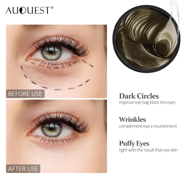 AUQUEST Bamboo Charcoal Collagen Eye Patches Anti Dark Circle Eye Mask Remove Eye Bags Moisturizing Eye Skin Care - Image 5