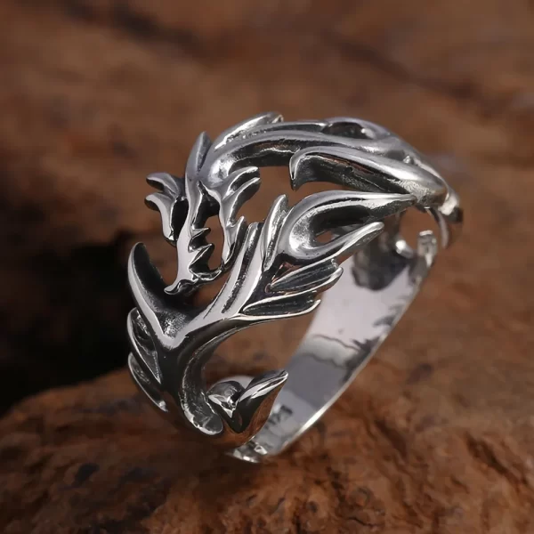 Vintage Personality Design Hollow Out Dragon Rings for Men Women Opening Stainless Steel Punk Finger Ring Hip Hop Rock Jewelry - Image 4
