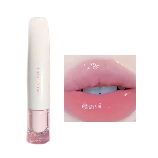 Sweet Mint Jelly Lip Glaze Non-stick Lip Tint Lasting Cosmetic Liquid Lip Moisturizing Crystal Lipstick Korean Glass Gloss - Image 6