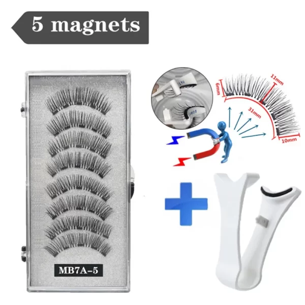 3d Magnetic False Eyelashes Reusable Waterproof Natural Long Lasting Eyelash Extension Tool False Eyelashes New 2024 - Image 19