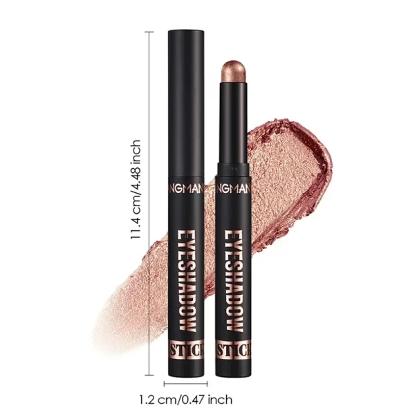 Glitter Brown Eyeshadow Pen Smoky Eyes Makeup Long Lasting Shimmer Matte Lying Silkworm Eyeshadow Pencil Highlighter Stick 1pc - Image 6