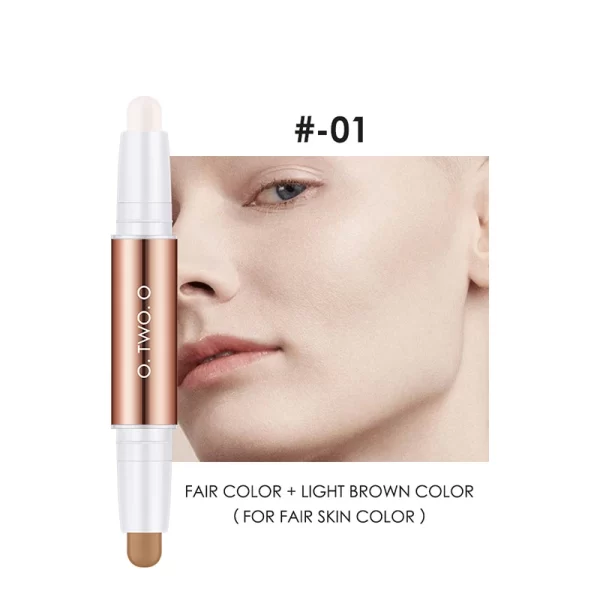 Finishing Stick - Dual Color Finishing Stick, Highlighter and Concealer Stick, Long Lasting and Waterproof - Image 9