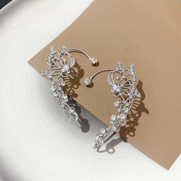 Luxury Star Butterfly Clip Earrings Female Crystal Tassel Ear Clip Earring Sparkling Zircon Ear Cuff Fashion Jewelry accessories - Image 13