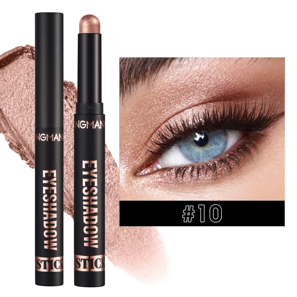 Smoky Dark Blue Eyeshadow Pencil Stick Waterproof Pearlescent 16 Colors Metallic Glitter Eye Shadow Highlighter Pen Makeup Tool - Image 22