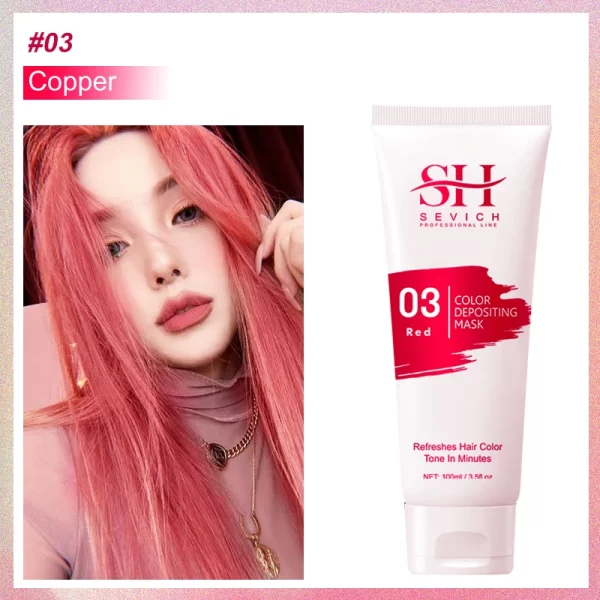 9 Colors 5 minute dyeing care Hair mask Hair Dye Non-toxic DIY Hair Color Hold for 15 days Dye  Hair mask Blue Grey Purple 100ML - Image 10