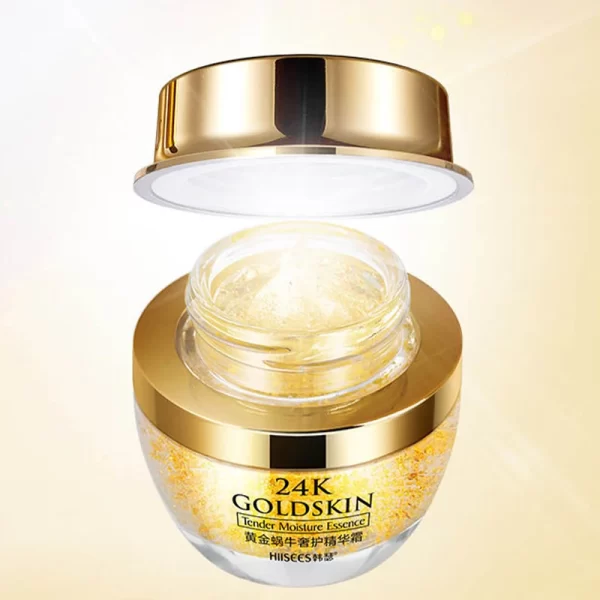 3 Pieces 24K Gold Snail Collagen Cream Moisturizing Skin Care Essence Oil Control Moisturizing Facial Beauty Skin Care Products - Image 5