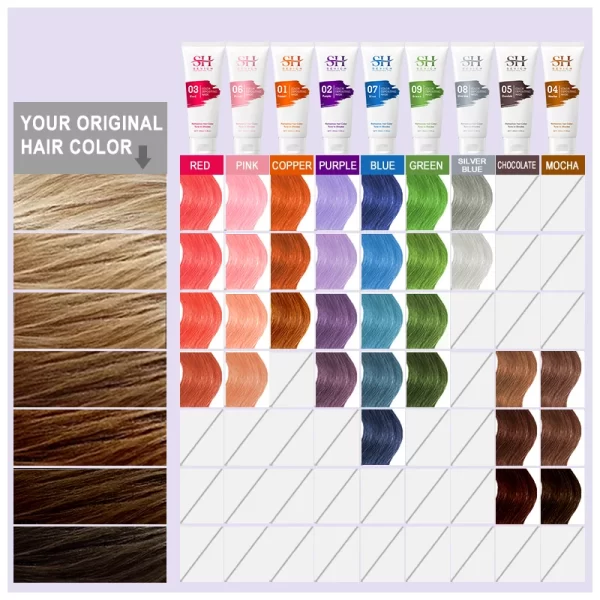 9 Colors 5 minute dyeing care Hair mask Hair Dye Non-toxic DIY Hair Color Hold for 15 days Dye  Hair mask Blue Grey Purple 100ML - Image 2