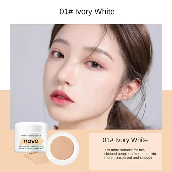NOVO Brightening Concealer Waterproof Sweat Resistant Strongly Covers Spots Facial Acne Marks Dark Circles Woman Face Makeup - Image 10