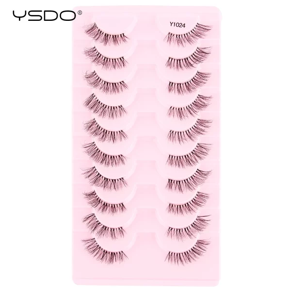 Half Lashes 3/7/10 Pairs Soft Natural 3D Mink Eyelashes Wispy Mink Lashes Makeup Volume Fluffy Half False Eyelash Cilios Tools - Image 24