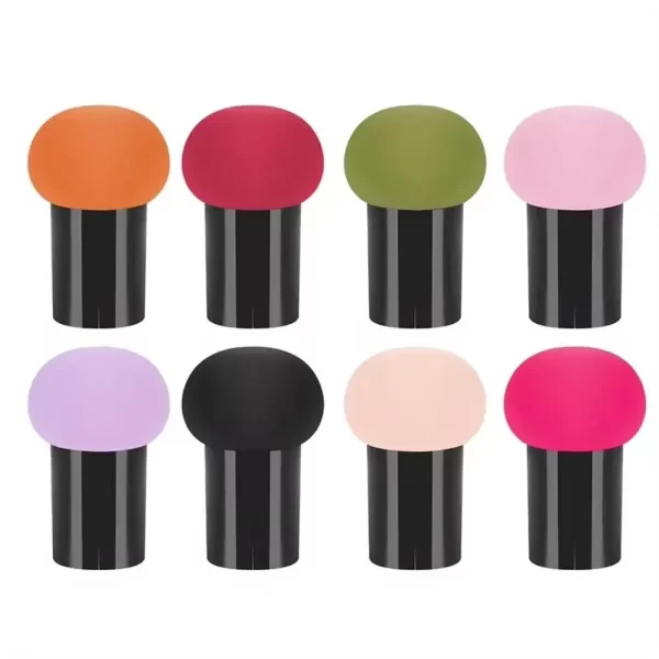 Cosmetic Puff Powder Brush - Mushroom Shape Handle Makeup Beauty Tool, Smooth Foundation Sponge For Dry & Wet Concealer - Image 4