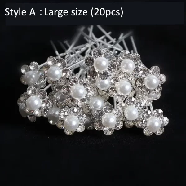 20pcs Elegant Pearl Crystal Hairpin Wedding Bridal U-shaped Metal Hair Comb Forks for Women Hairstyle Clips Jewelry Accessories - Image 28