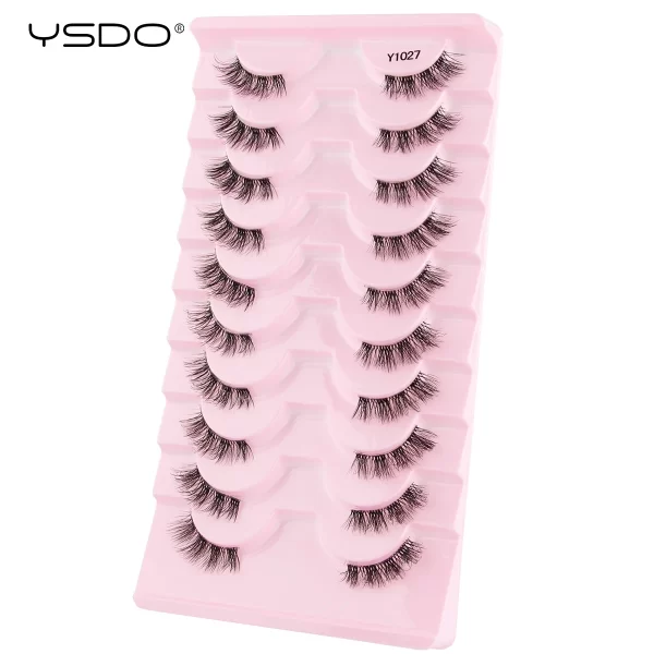 Half Lashes 3/7/10 Pairs Soft Natural 3D Mink Eyelashes Wispy Mink Lashes Makeup Volume Fluffy Half False Eyelash Cilios Tools - Image 6