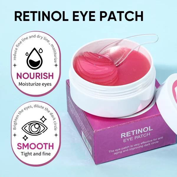 60pcs Under Eye Patches Masks for Puffy Eyes Eye Bags Collagen Hyaluronic Acid Moisturizing Eye Patches - Image 7