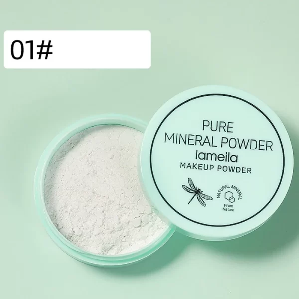 3 color facial loose powder, waterproof oil control honey powder, long-lasting makeup powder with powder puff - Image 8
