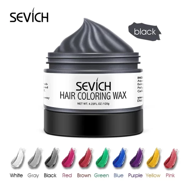 9 Color Hair Color Wax For Men and Women One-time Temporary Hair Color Cream Gel 100g Grandma Grey Color Hair Styling - Image 5