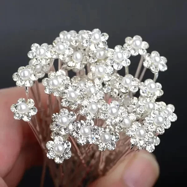 20pcs Elegant Pearl Crystal Hairpin Wedding Bridal U-shaped Metal Hair Comb Forks for Women Hairstyle Clips Jewelry Accessories - Image 6