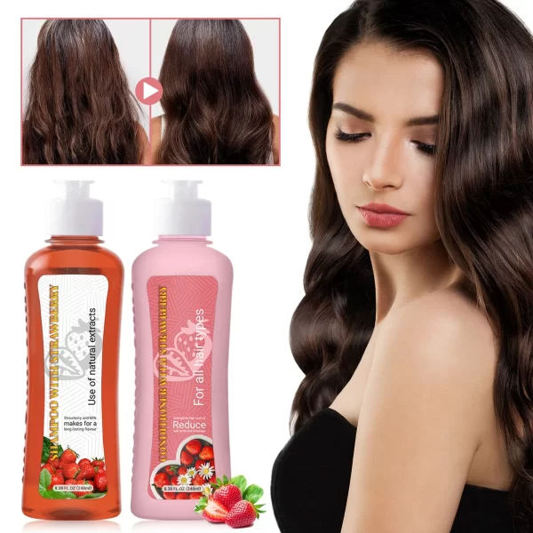 Shampoo Set Gentle Natural Promotes Hair Growth Nourishes Scalp Moisturizing Oil Control Shampoo Moisturizing Conditioner Set - Image 3